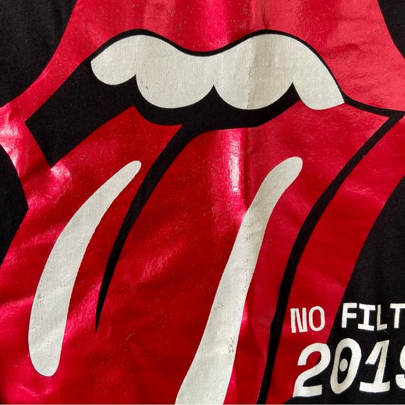 👅SOLD👅 Rolling Stones No Filter 2019 Logo Black Concert Band Tee | Small - Picture 2 of 4